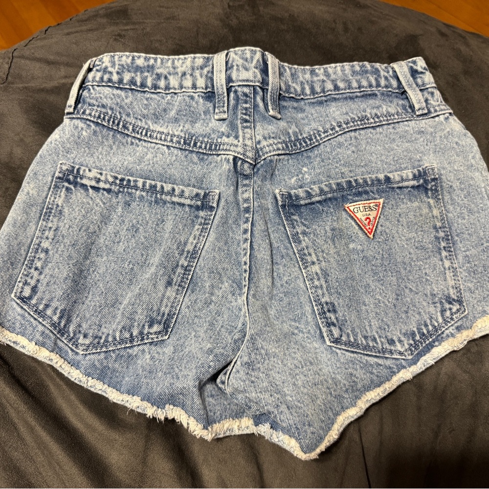 Guess Blue Jean Shorts High-Waisted Vintage Style